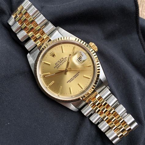 rolex datejust 16233 two tone box papers|Rolex Datejust 16233 day night.